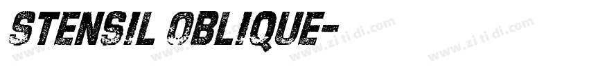Stensil Oblique字体转换